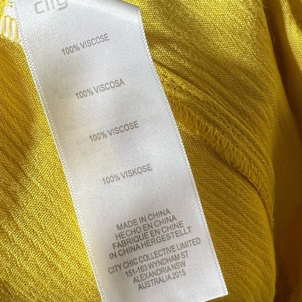 🎉HOST PICK🎉 City Chic Yellow Cowl Neck Pleated Maxi Dress - Picture 6 of 13